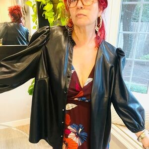 Marc New York By Andrew Marc Black faux leather jacket